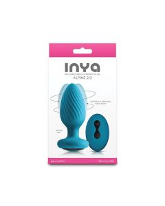 INYA Alpine 2.0 Gyrating & Vibrating Anal Plug w/Remote - Teal