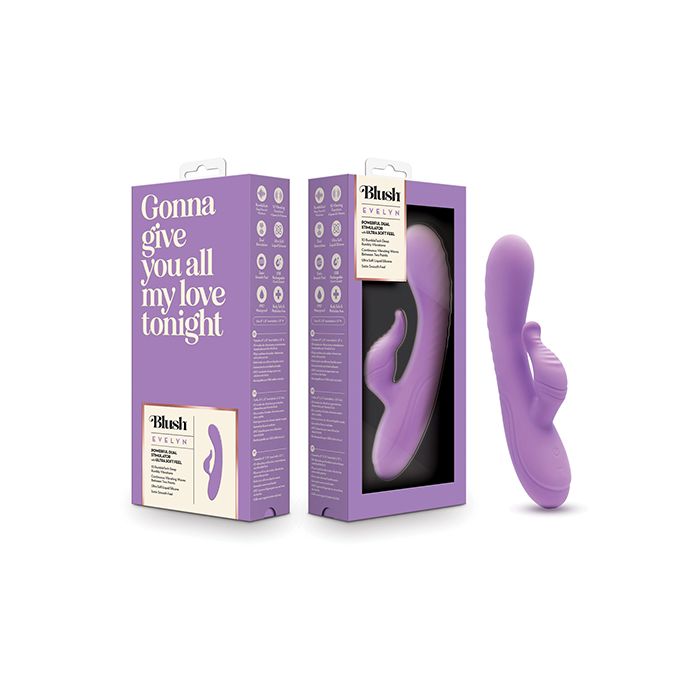 Blush Evelyn Rabbit Vibrator - Purple